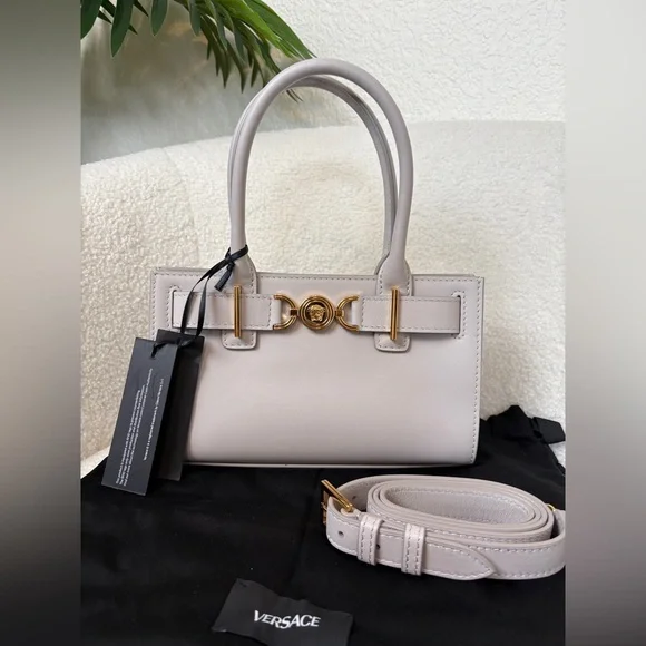 Versace Gray Medusa 95 Tote Bag Small NWT - Picture 3 of 12